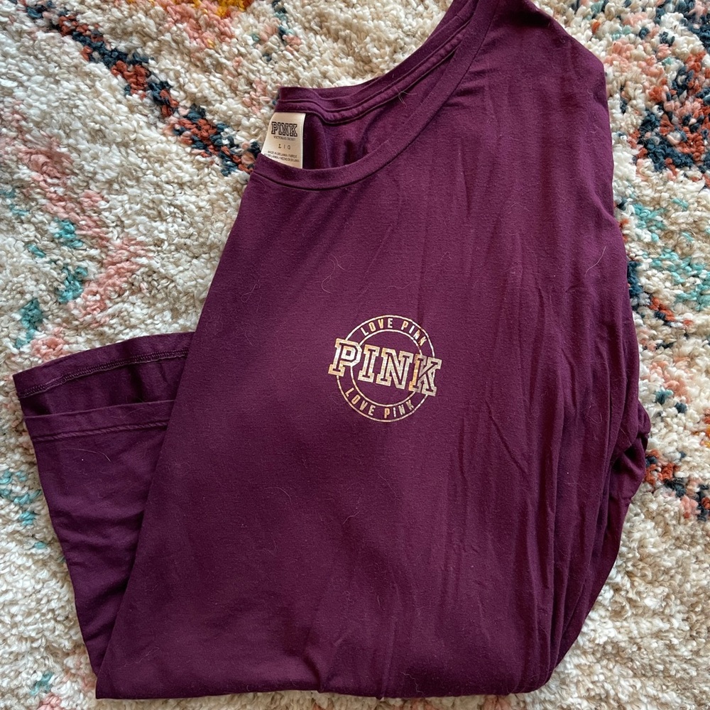 Victorias Secret PINK Maroon Long Sleeve Top